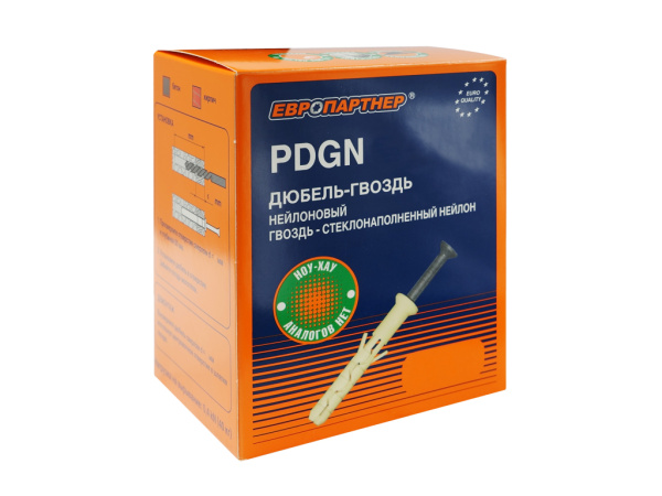 Дюбель-гвоздь PDGN UK 6х40 с потайным бортиком дюбеля (100 шт.)