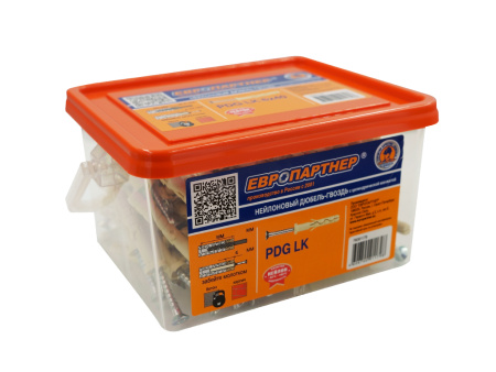 Дюбель-гвоздь PDG LK 8x60 с цилиндрическим бортиком дюбеля (70 шт.)