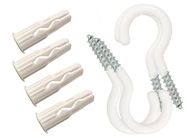 Универсальный нейлоновый дюбель для любых стен Multi 6 Крюк-шурупом белым