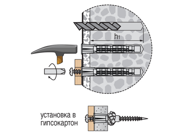 Дюбель универсальный нейлоновый PDU N 8L ЕВРОПАРТНЕР