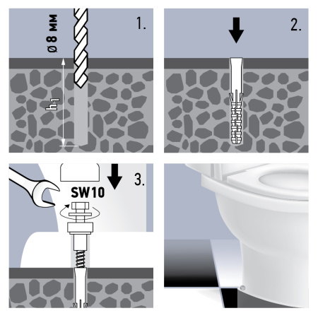 Комплект для унитаза и писсуара белый